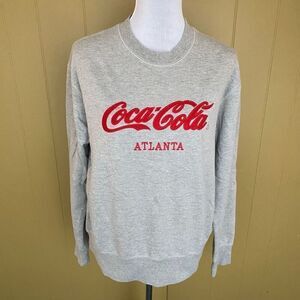 Coca Cola women S crewneck longsleeve sweatshirt grey